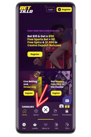 Еnter sports betting at Betzillo Casino