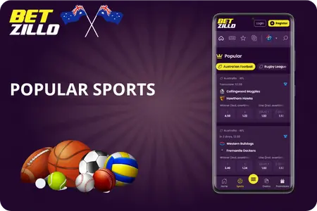 Types of popular sports at Betzillo Сasino Australia